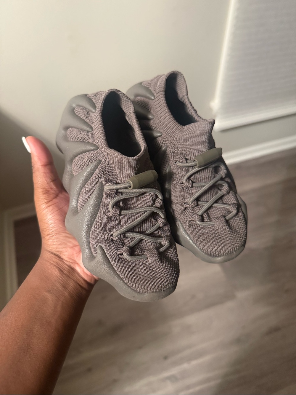 Yeezy 450 Kids Slip-On Sneakers in Grey